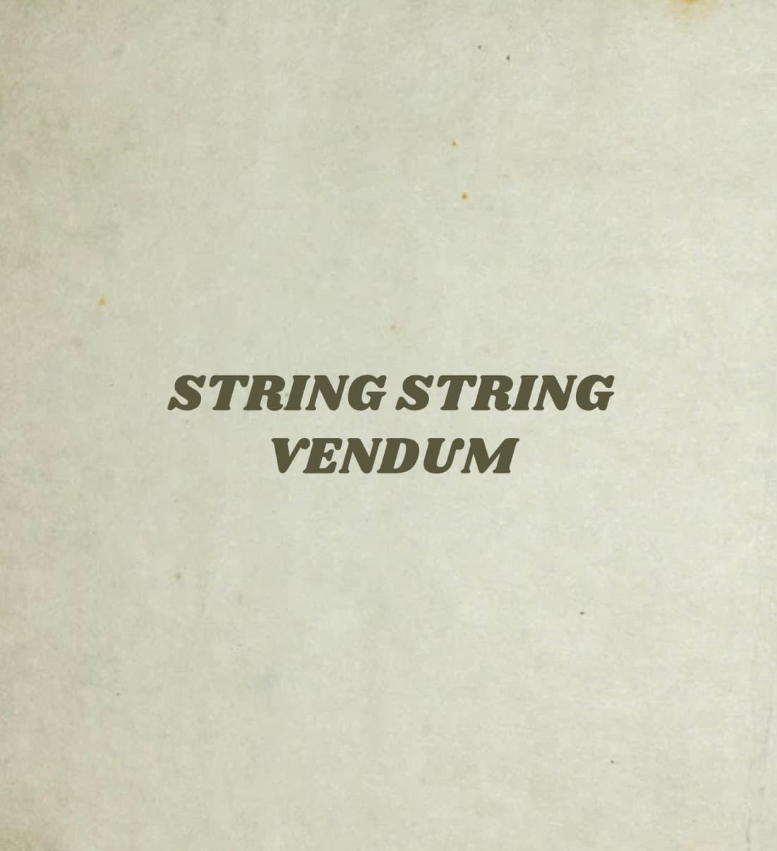 STRING STRING
