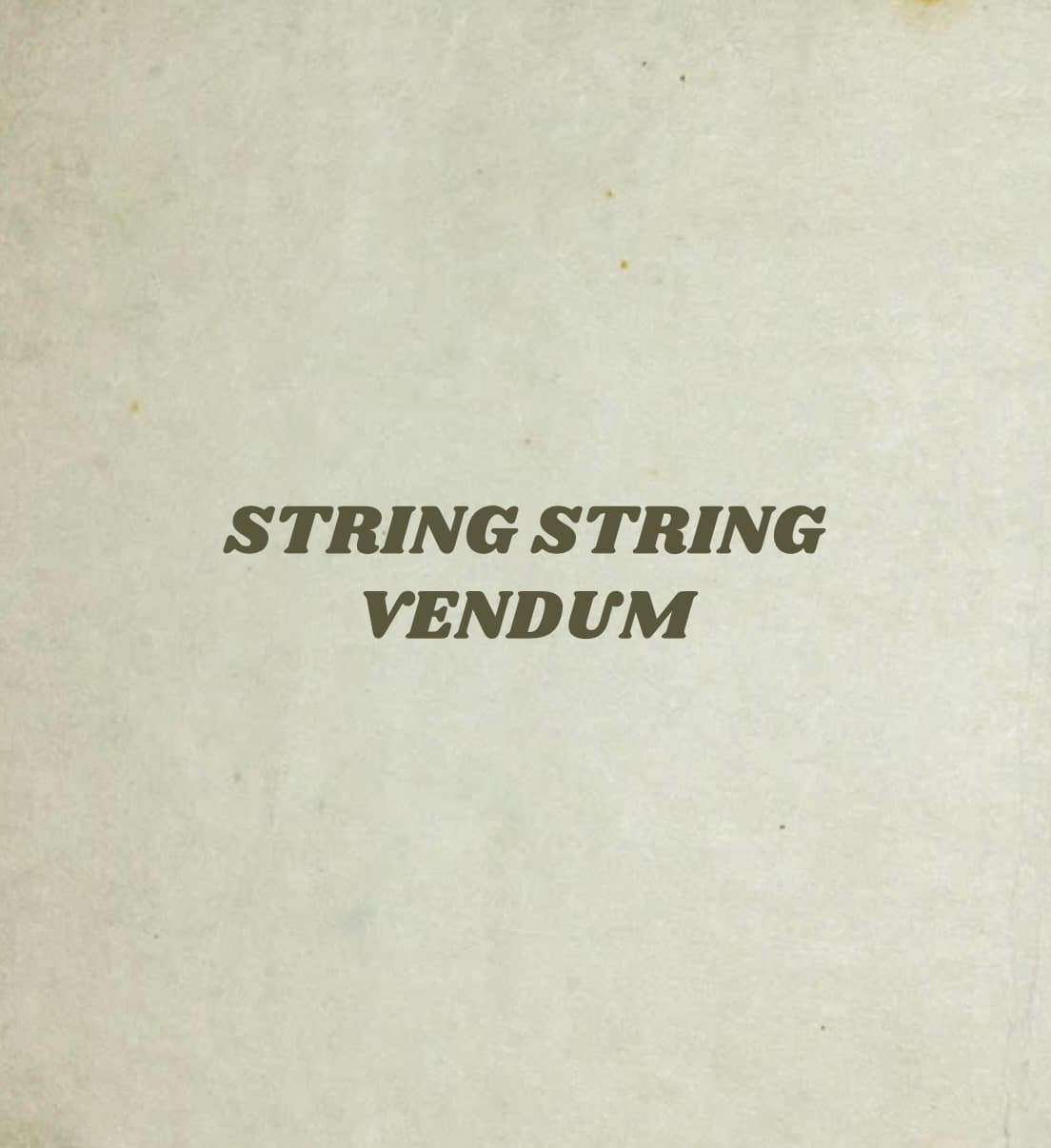 STRING STRING